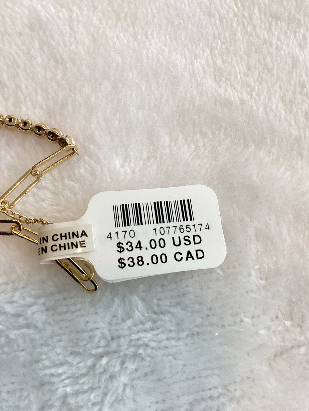 Anthropologie 14KT Gold Plated Bracelet Dainty New Colorful Pink Rose Stone - Picture 7 of 8